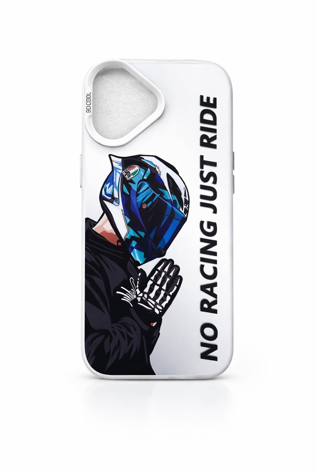 IPhone 17 - No Racing Just Ride – Motorcycle Graphic Phone Case