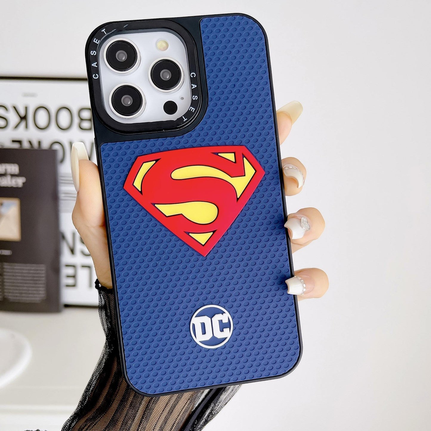 Iphone 17 Superman Shield Textured Protective Phone Case