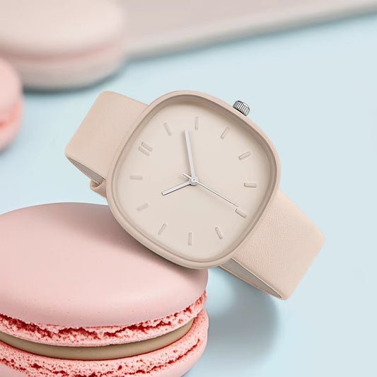 Aura Pastel Biege Minimal Watch