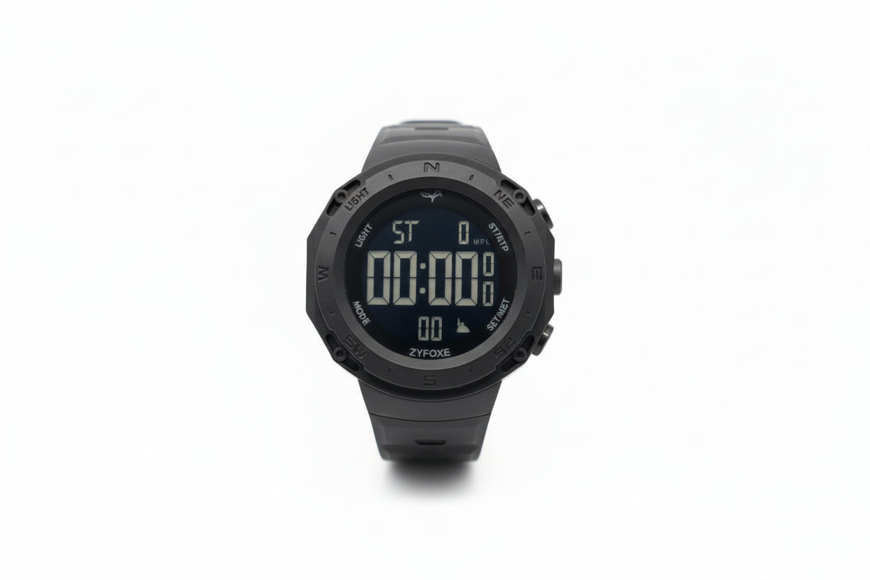 Zyfoxe Rugged Digital Sports Watch GREY – Waterproof, Shock-Resistant Outdoor Adventure Wristwatch