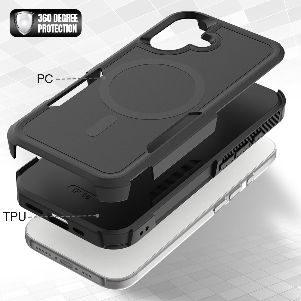 IPhone 16 premium Black armour case