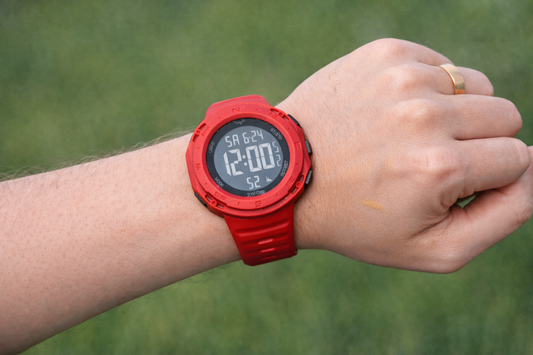 Zyfoxe Rugged Digital Sports Watch Red – Waterproof, Shock-Resistant Outdoor Adventure Wristwatch