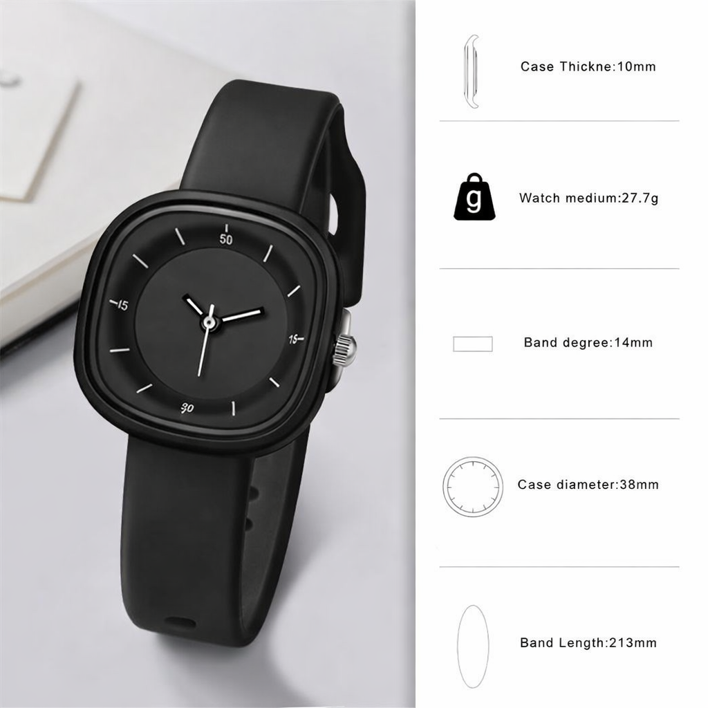 Aura ShadowBlack Minimal Watch