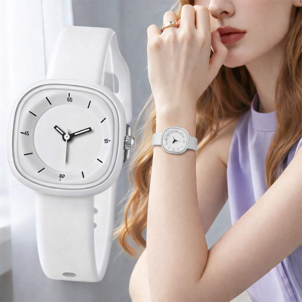 Aura White Alien Minimal Watch