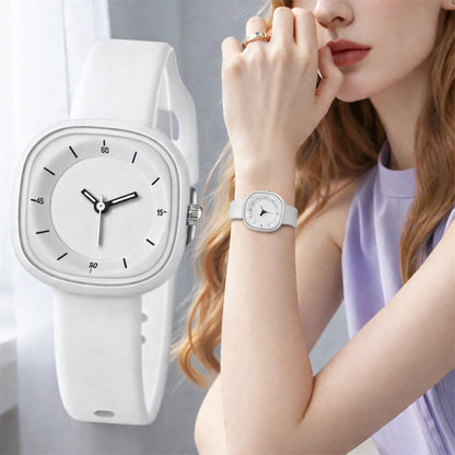 Aura White Alien Minimal Watch