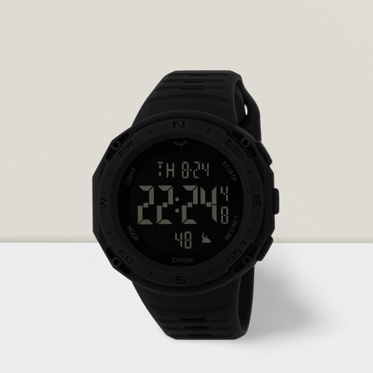Zyfoxe Rugged Digital Sports Watch Black