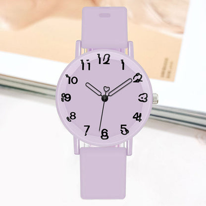 Aura Purple Cute Numeral Watch