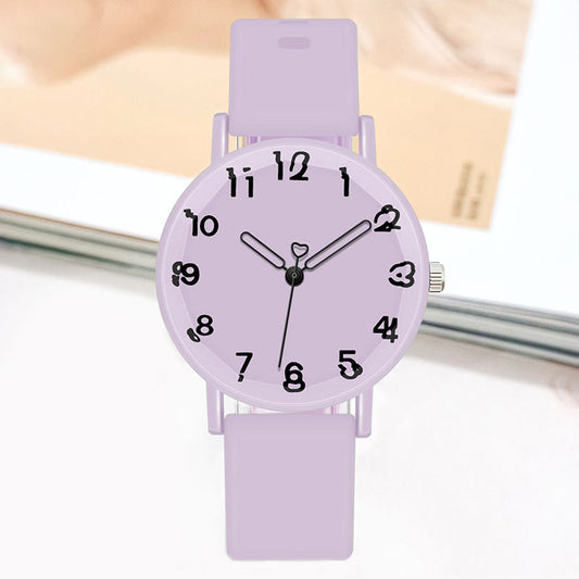 Aura Purple Cute Numeral Watch