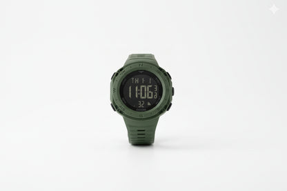 Zyfoxe Rugged Digital Sports Watch Dark Green – Waterproof, Shock-Resistant Outdoor Adventure Wristwatch